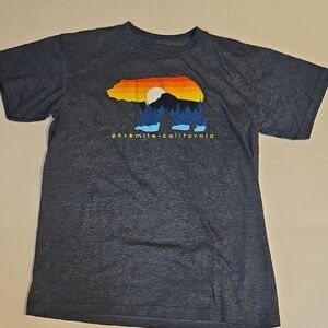 Yosemite California Moon Bear  Tee Navy Blue Kids Large By The Duck Company